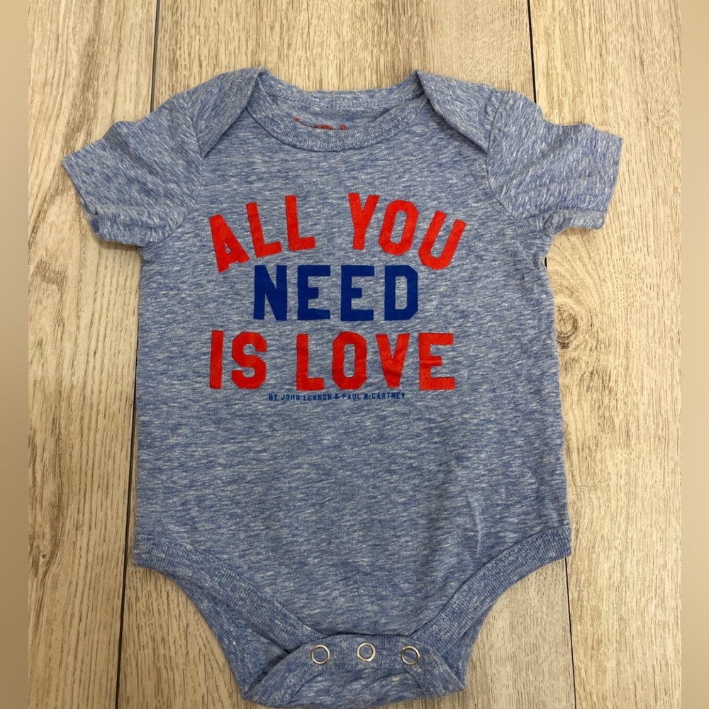 All You Need Is Love 3-6 Month Onesie